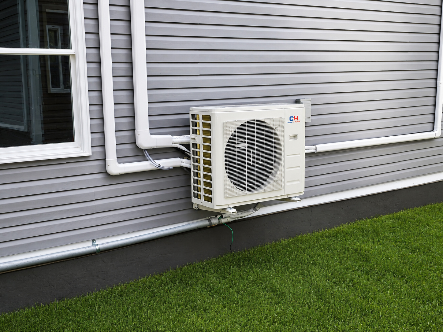 Mr. Splits certified mini-split technicians servicing outdoor condenser unit