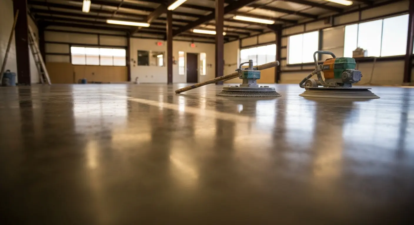 Interior concrete flooring