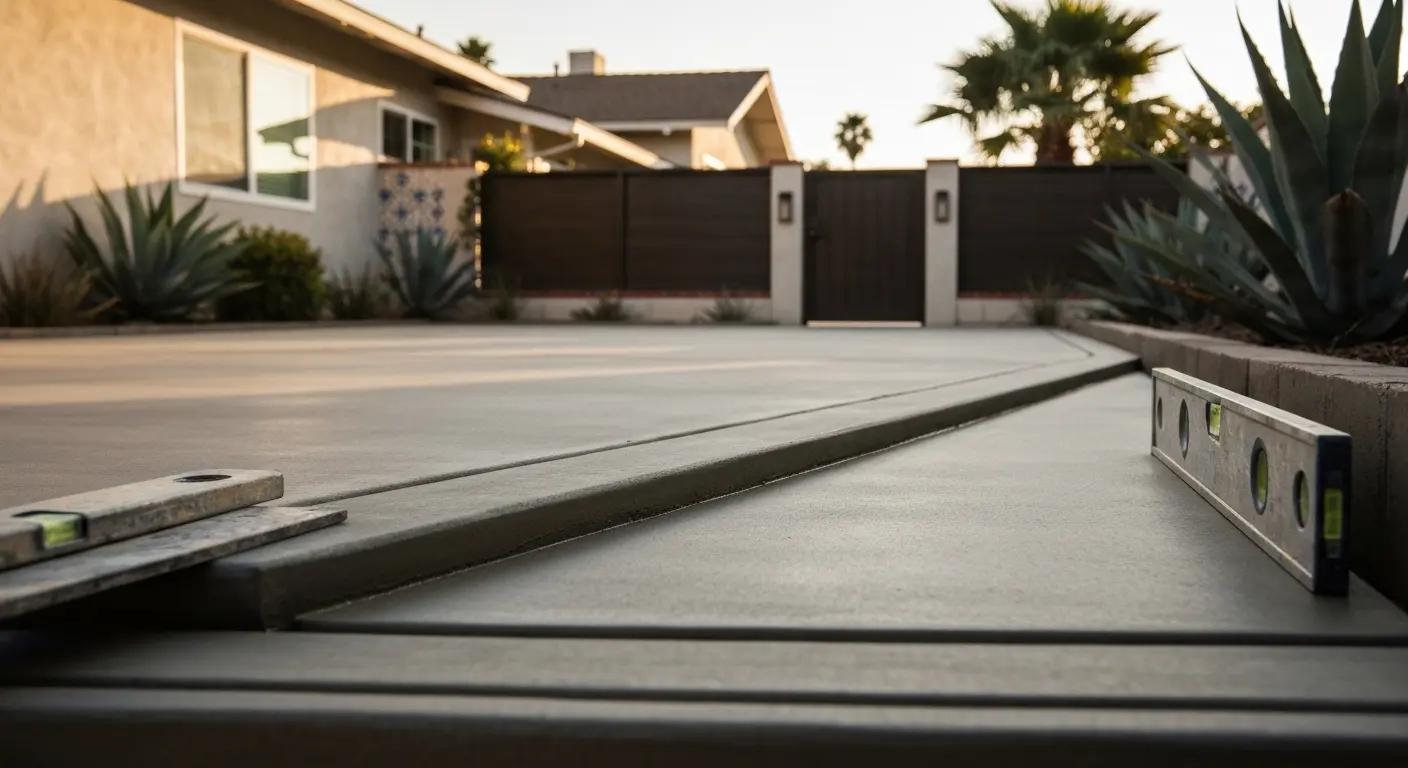 Concrete patio installation