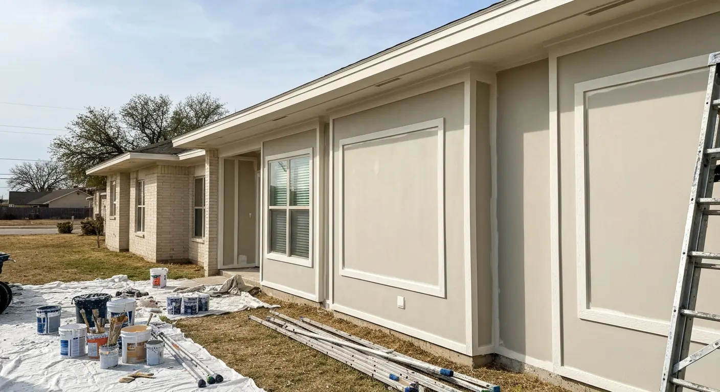 Exterior house painting project