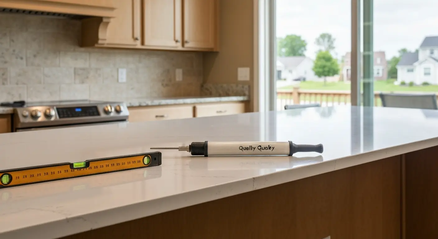 Island countertop installation