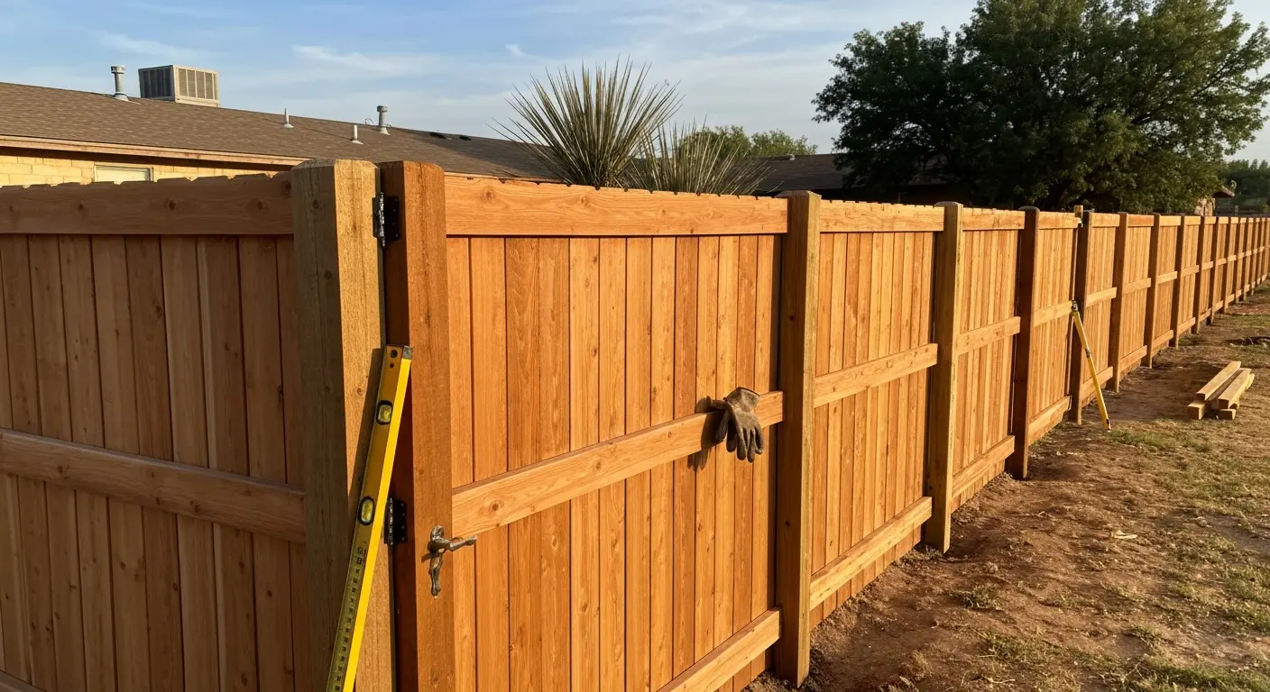 Wood fence installation Lubbock