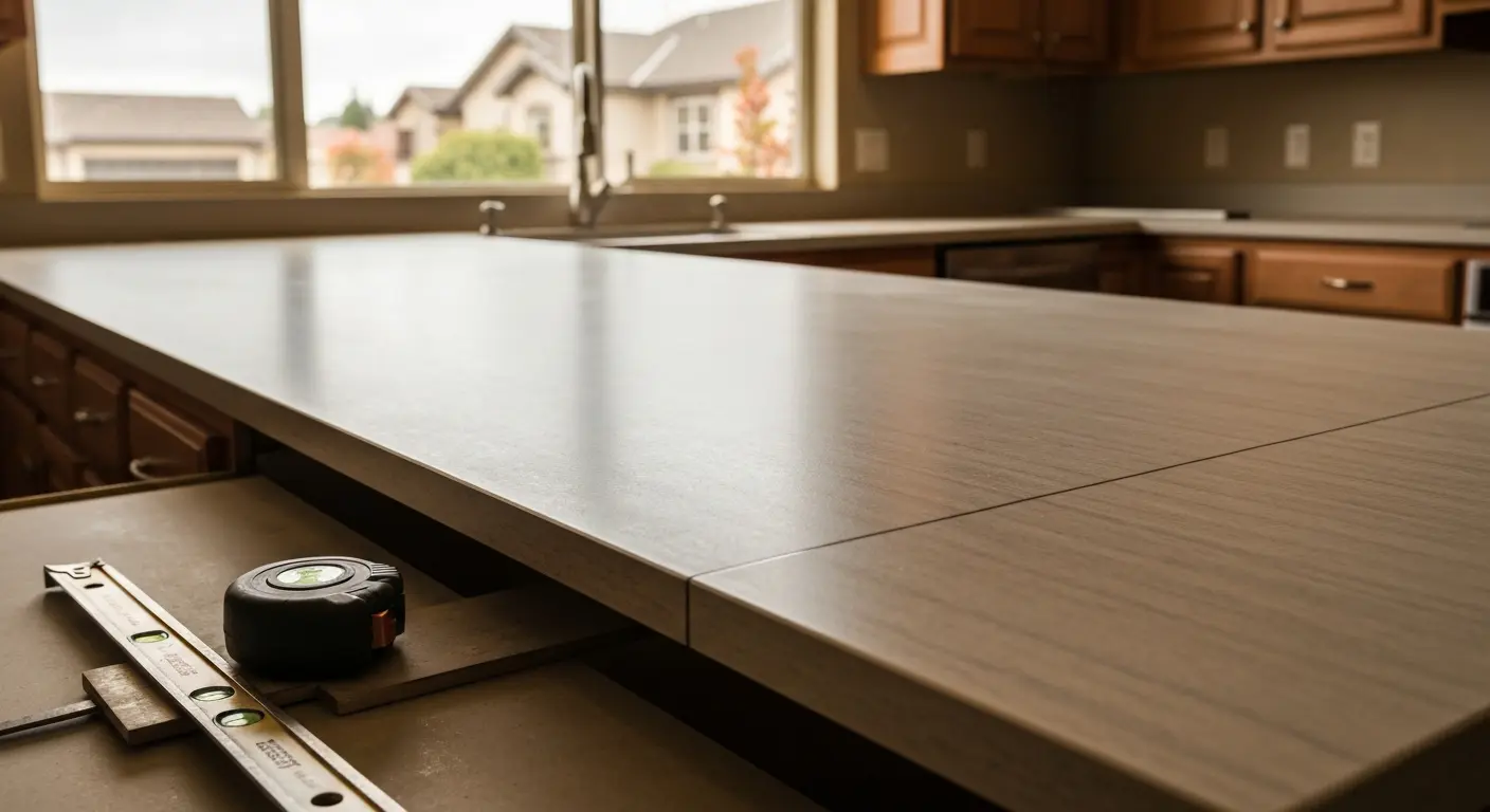 Laminate countertop installation