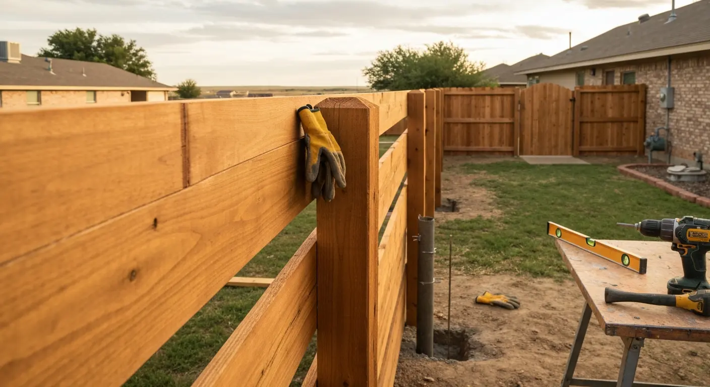 Fence repair work
