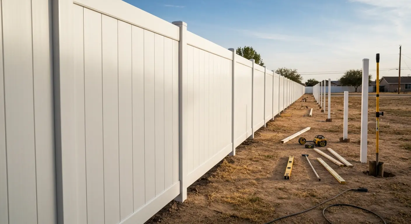 Vinyl fence installation Lubbock
