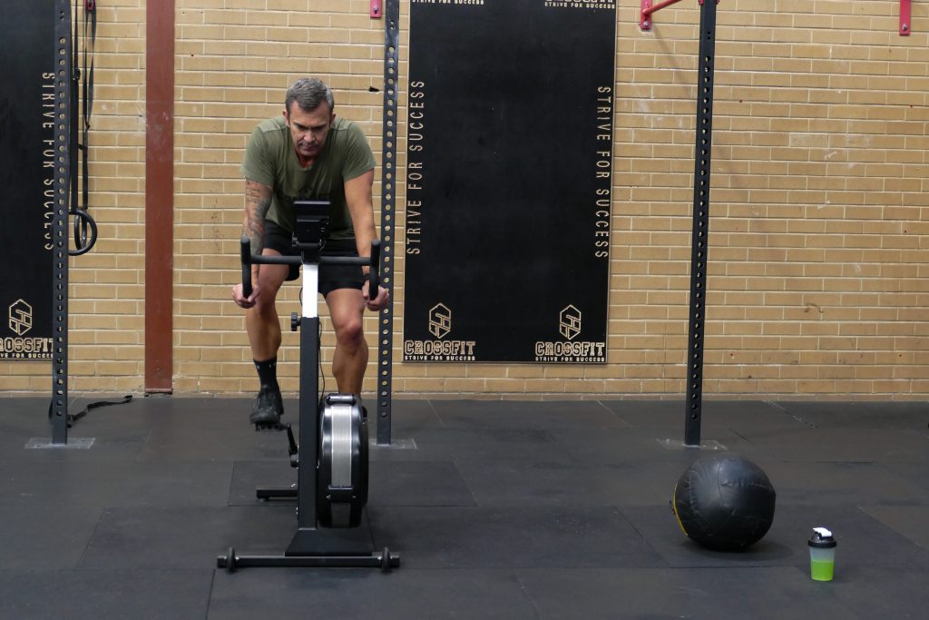 Engine work on the bike erg
