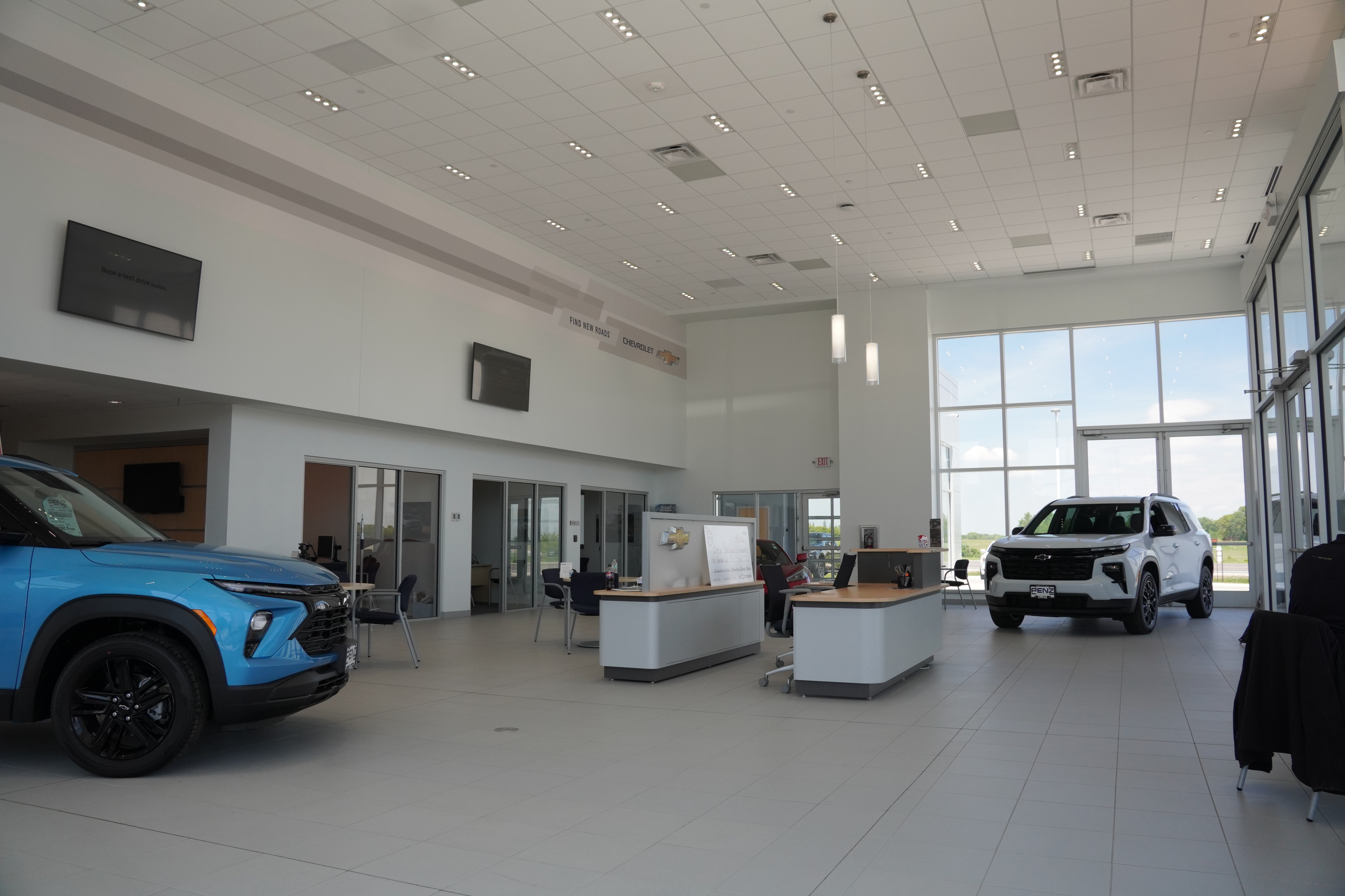 2026 Chevrolet Trailblazer LT Marina Blue Metallic and RS White Sands in the showroom at Chevrolet of Spring Valley