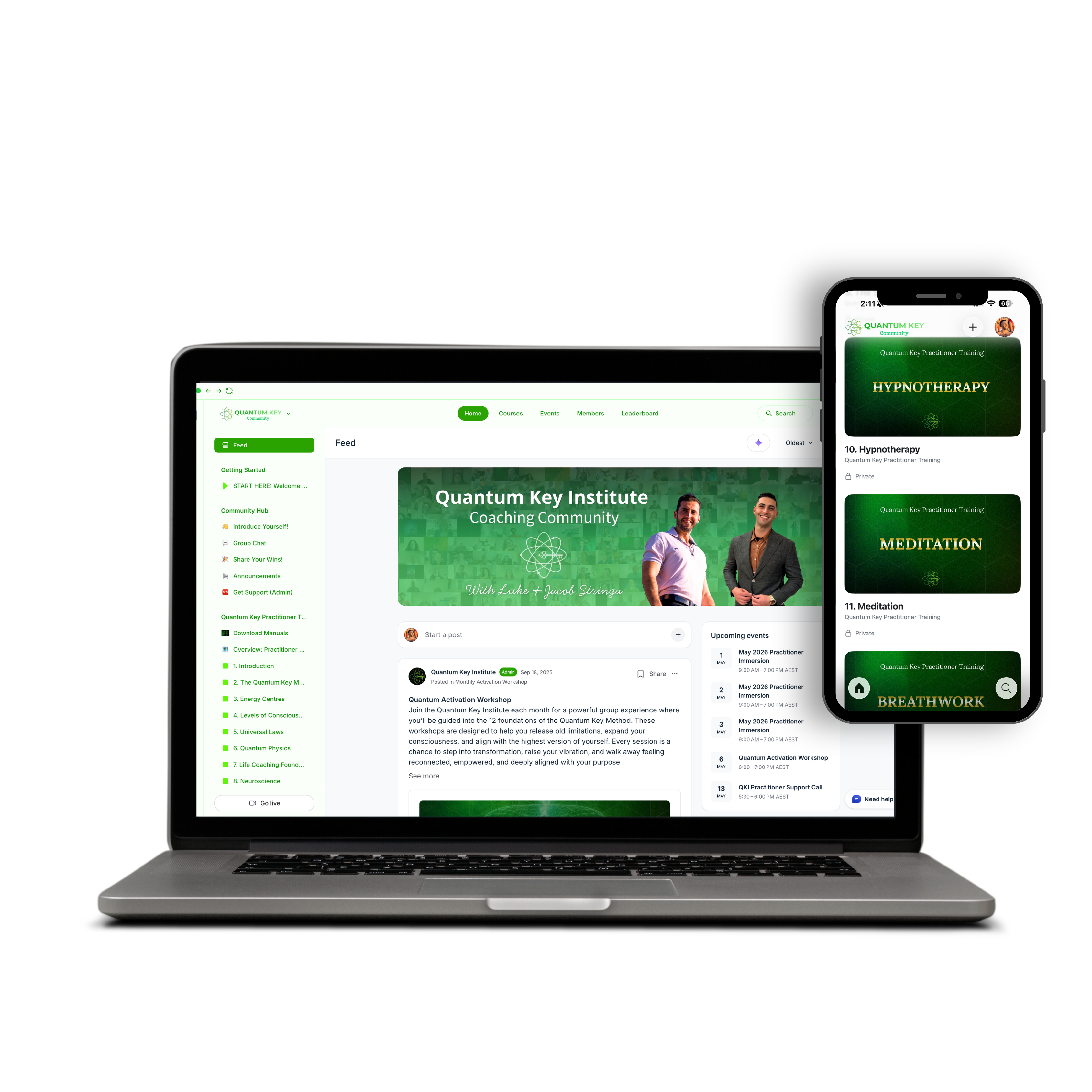 QKI Learning Platform on Laptop and Phone