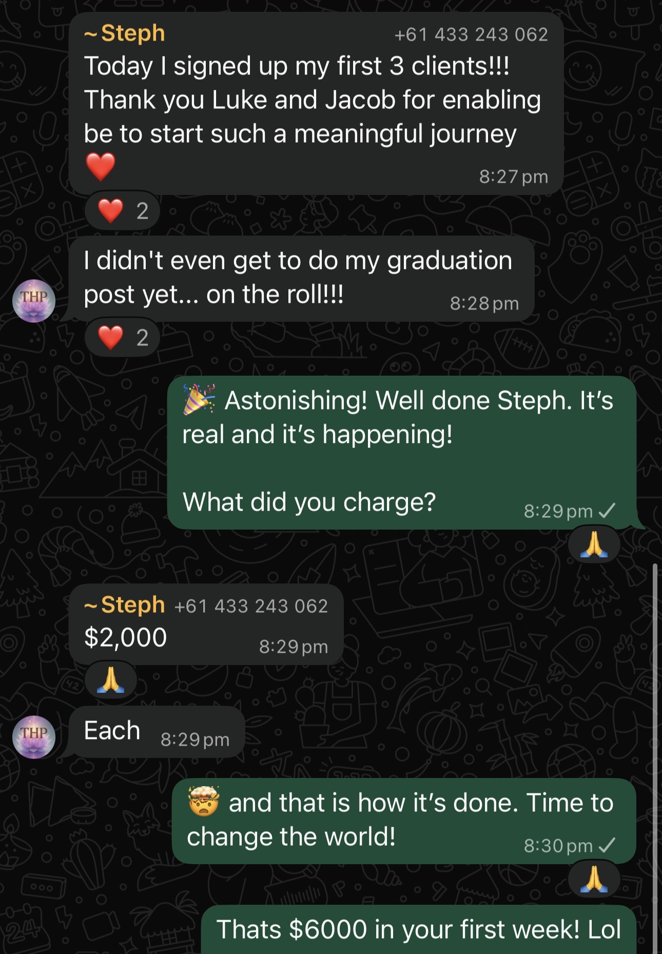 Steph $6k first week