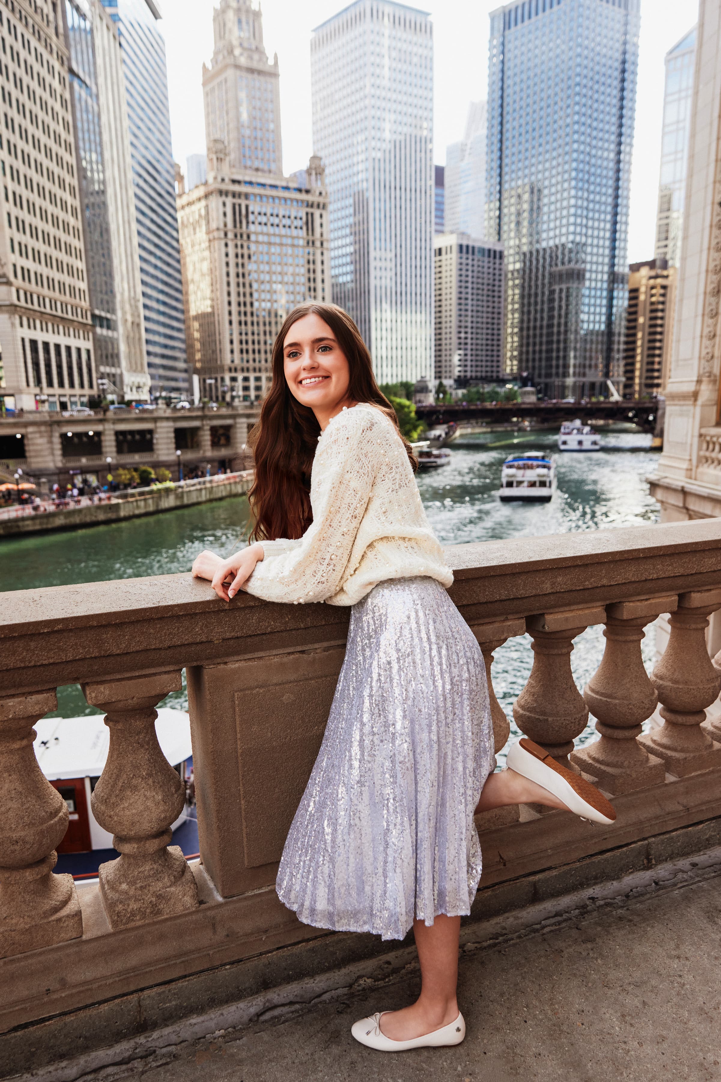 High school senior portrait on location in Chicago