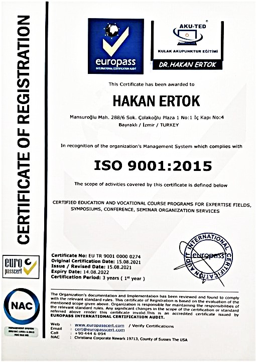 ISO 9001:2015 Akreditasyon Belgesi
