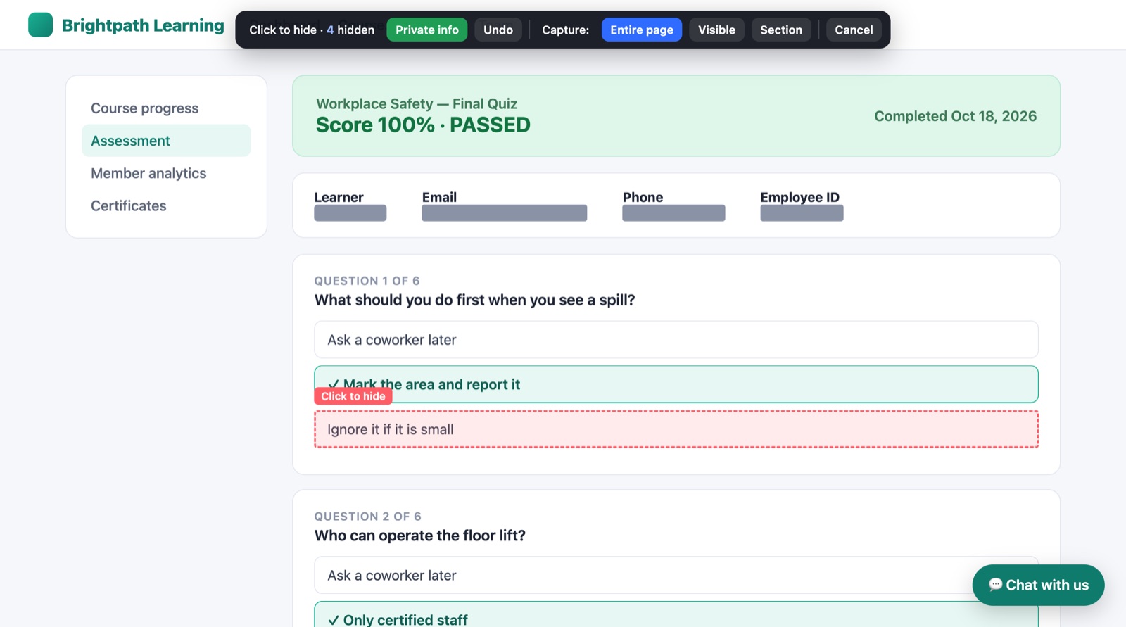 ScrollCap covering private information with solid bars