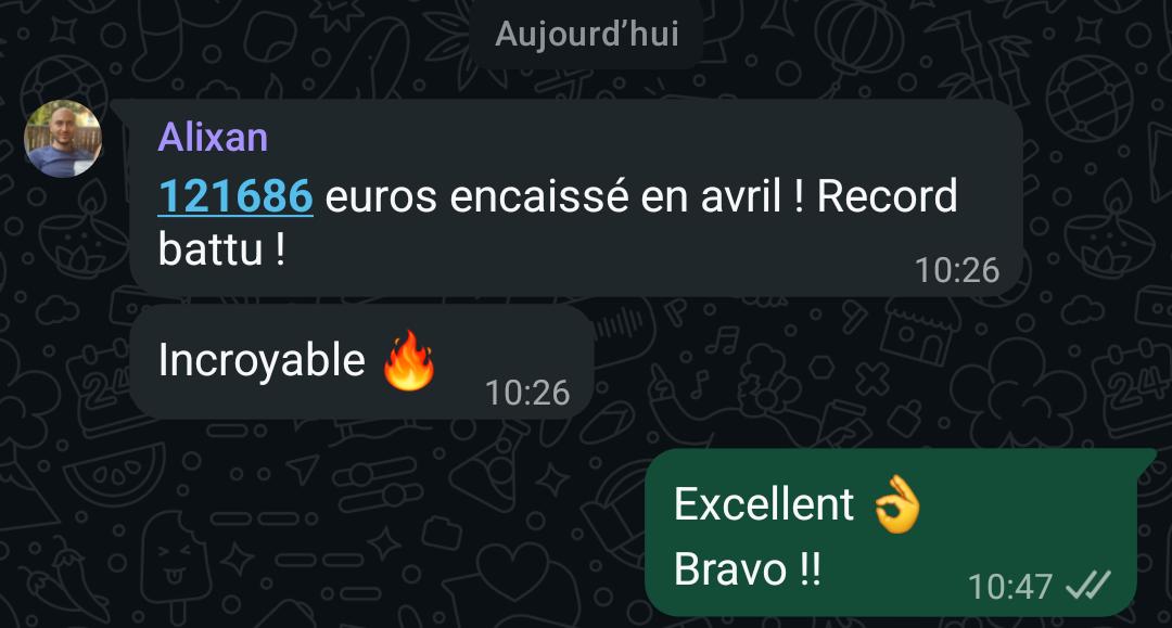 Capture : 121 686 € encaissés en avril