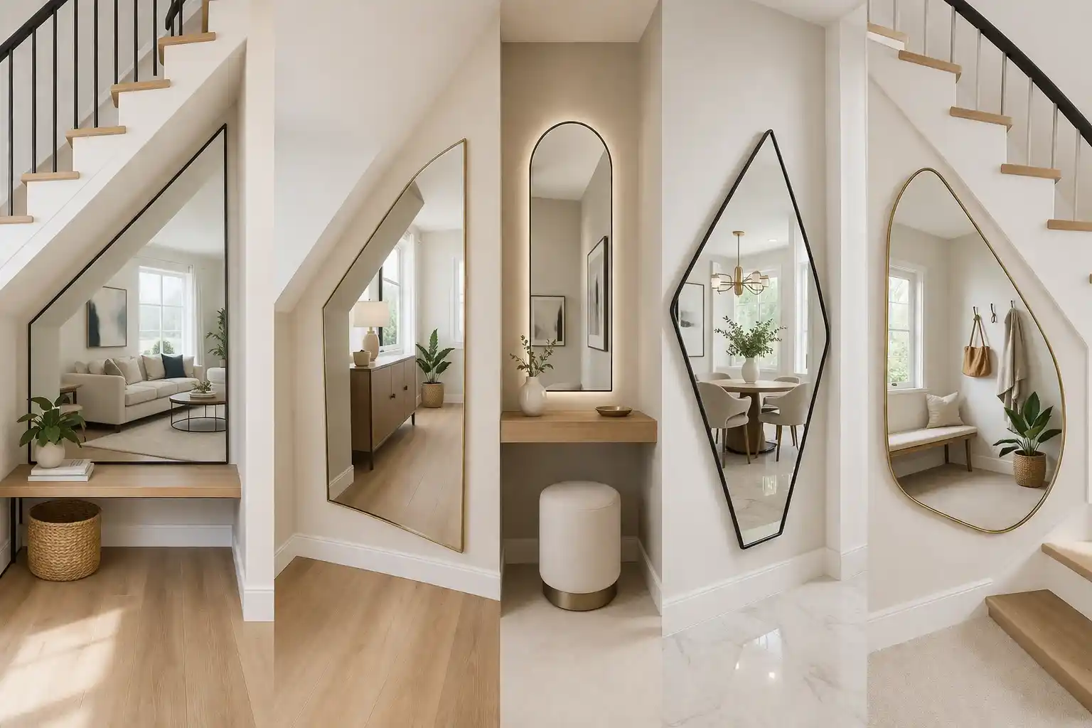 Custom Cut Mirror Shapes for Odd Spaces & Nooks