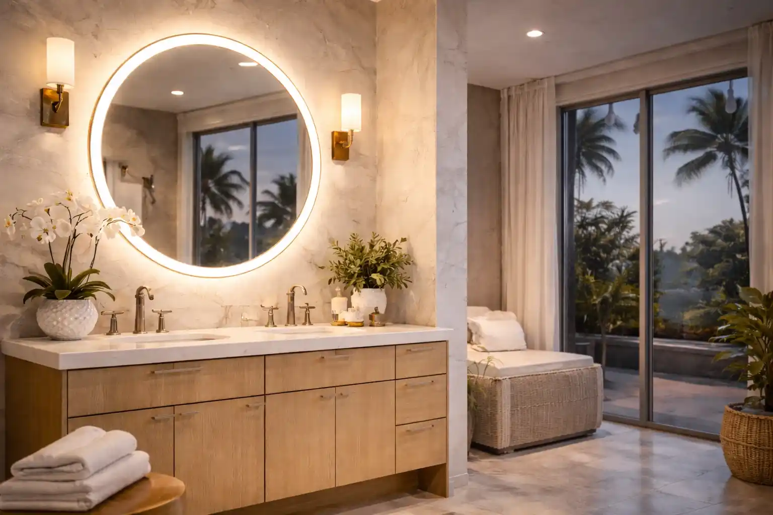 LED bathroom Mirrors in Naples: Modern Lighting