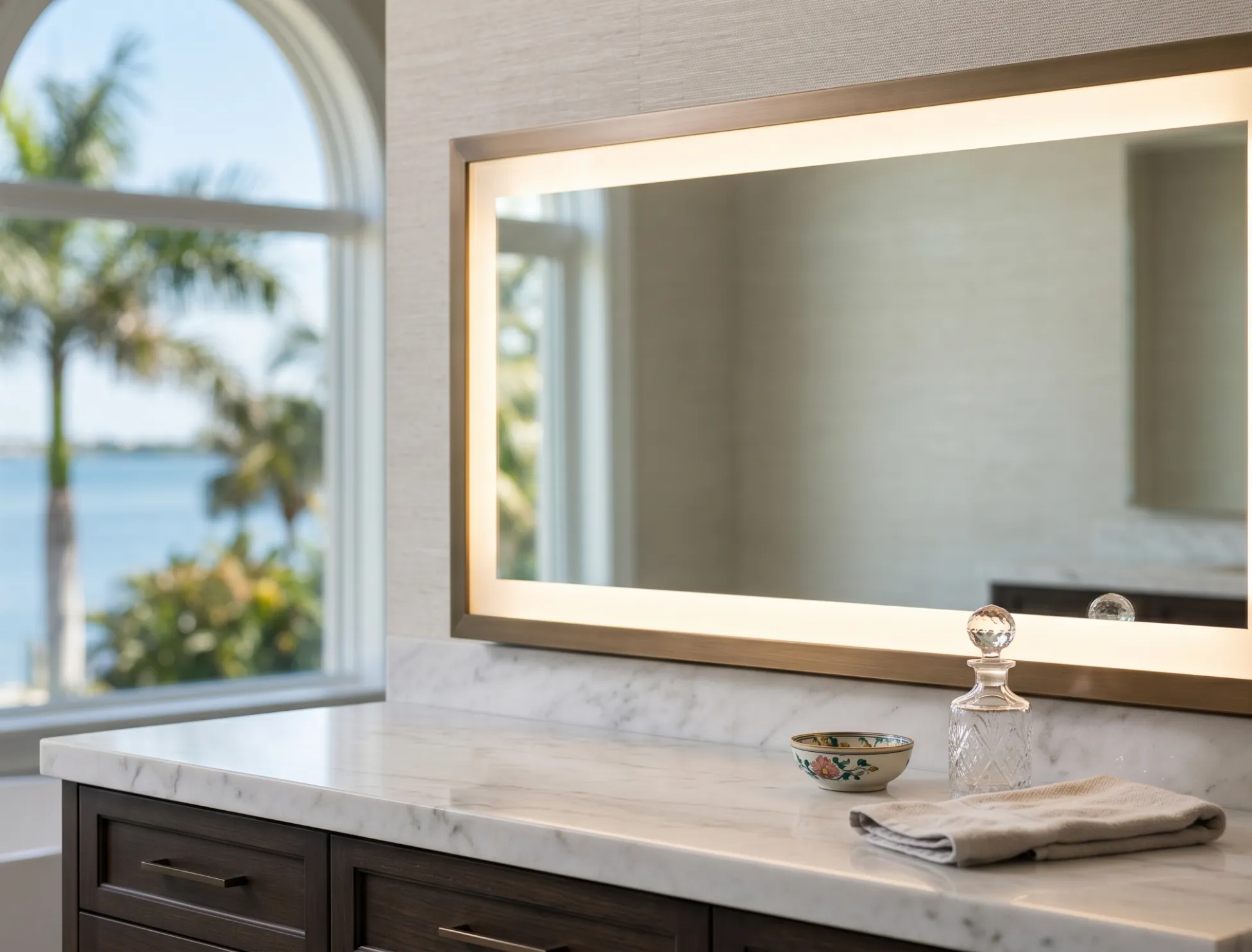 Premium makeup mirrors offering long-term performance and stability in a Naples coastal home