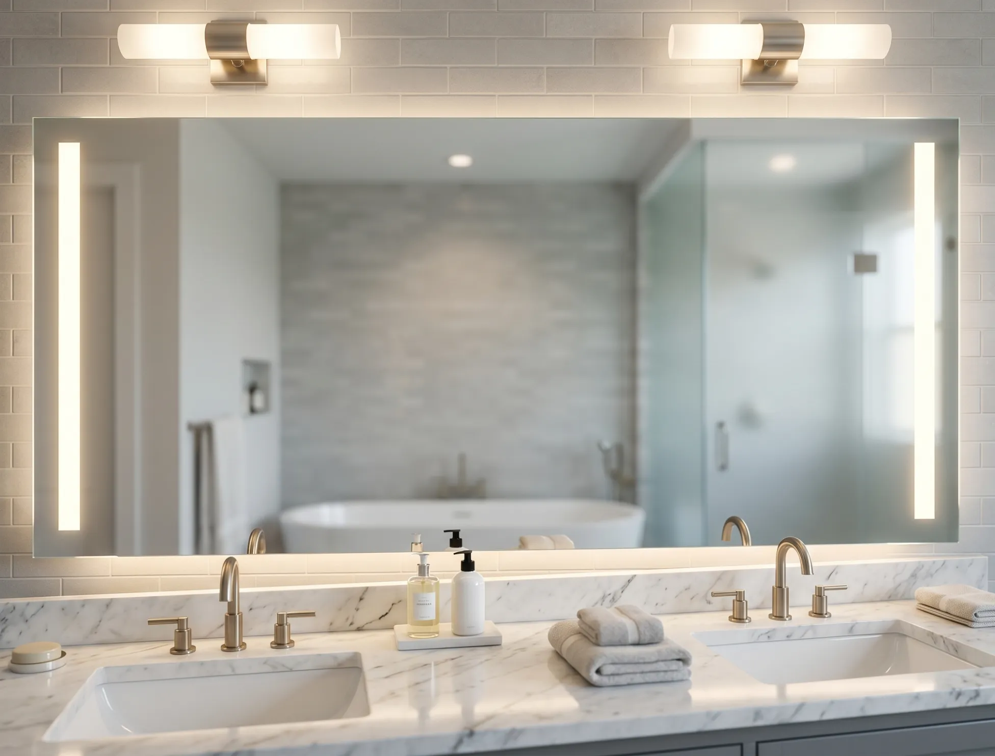 Expertly crafted vanity with mirror near me featuring premium edge finishes