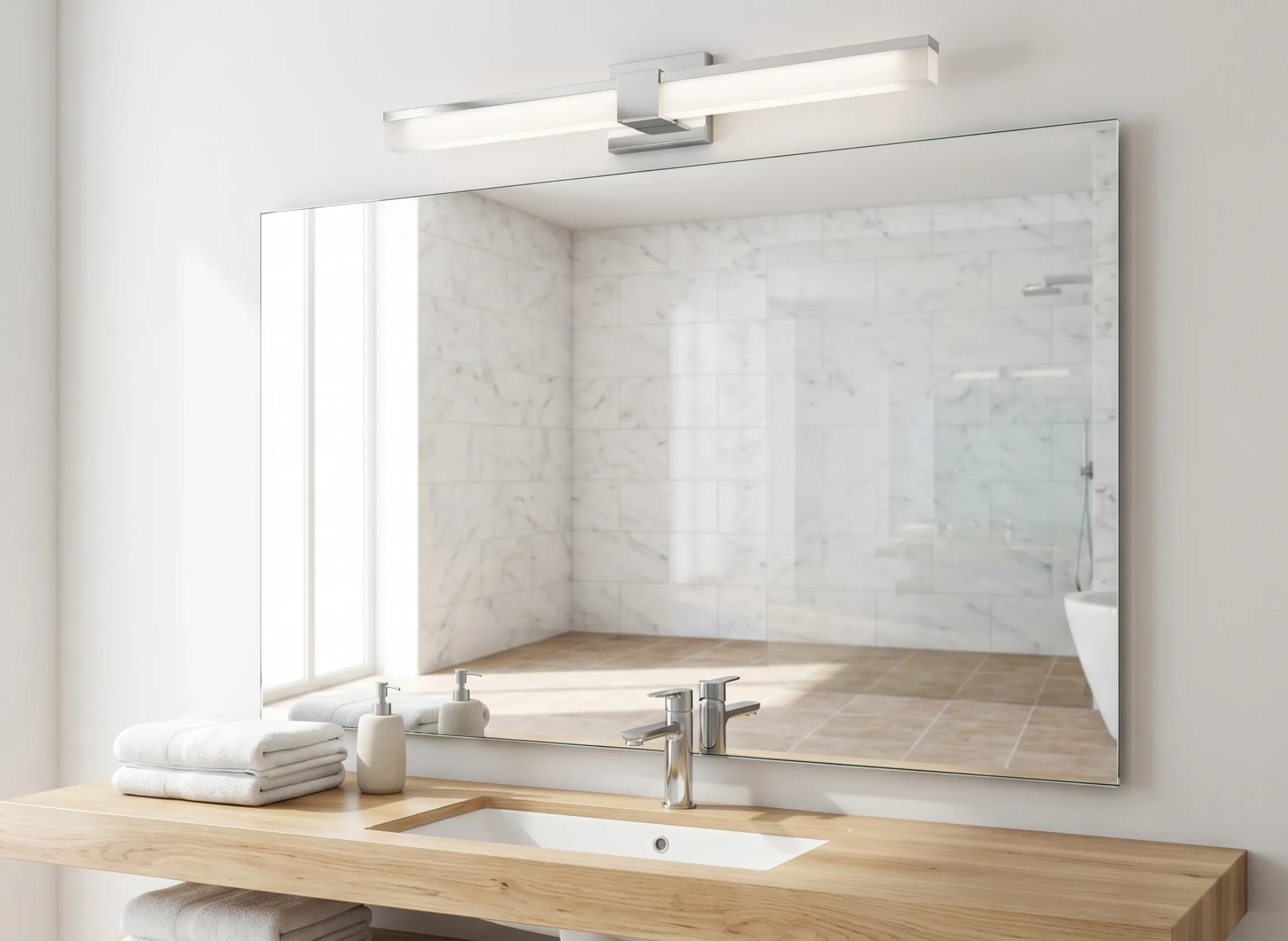 Ultra-clear low-iron vanity mirrors for maximum color accuracy and clarity