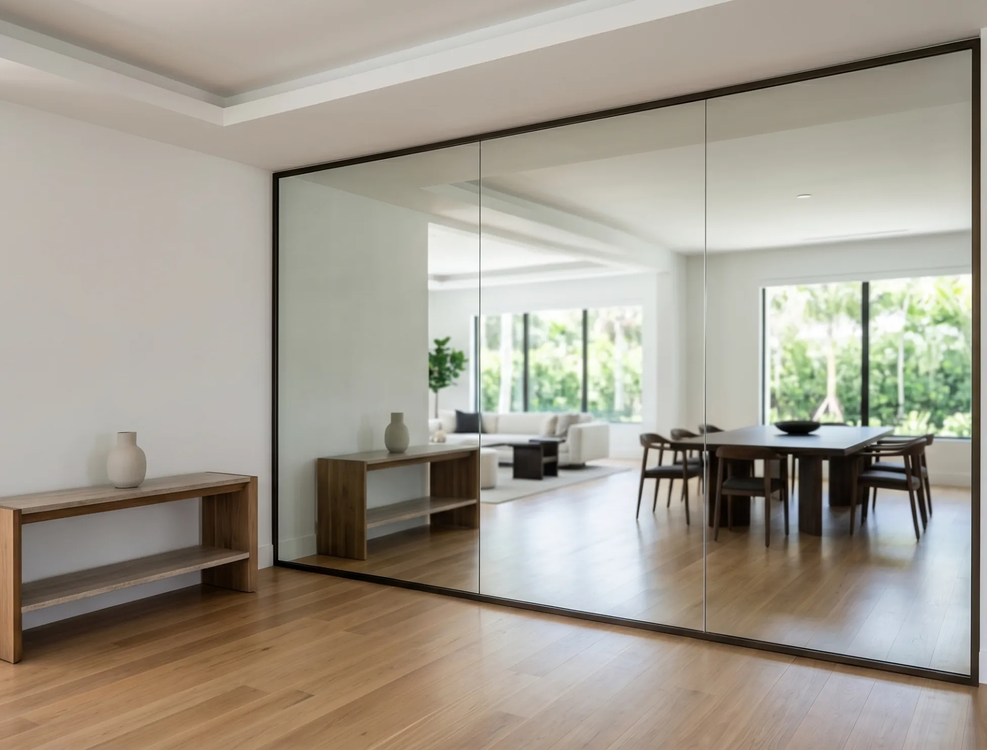 Securely mounted custom mirror for wall ensuring long-term safety and durability