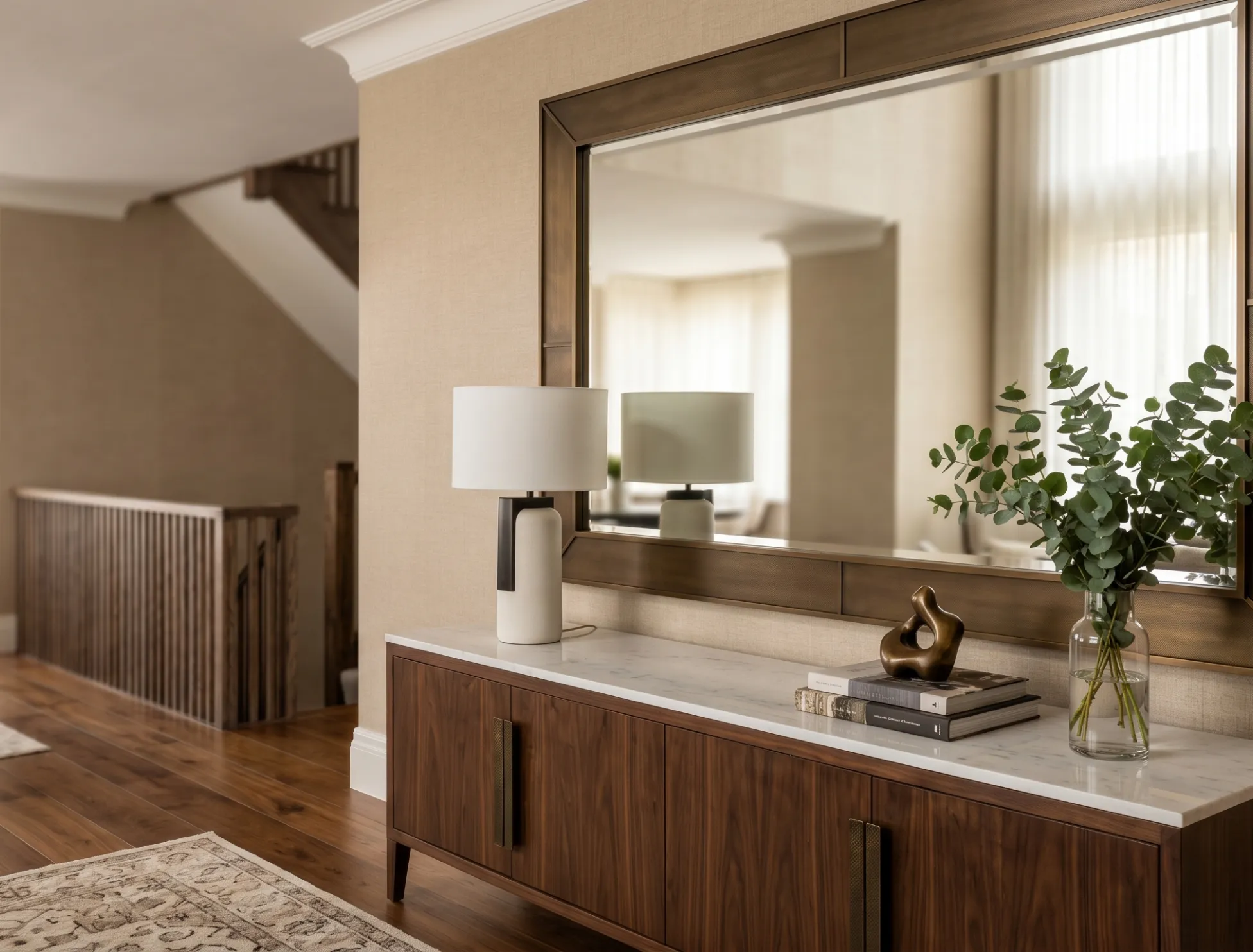 Luxury custom framed wall mirrors designed for upscale residential interiors