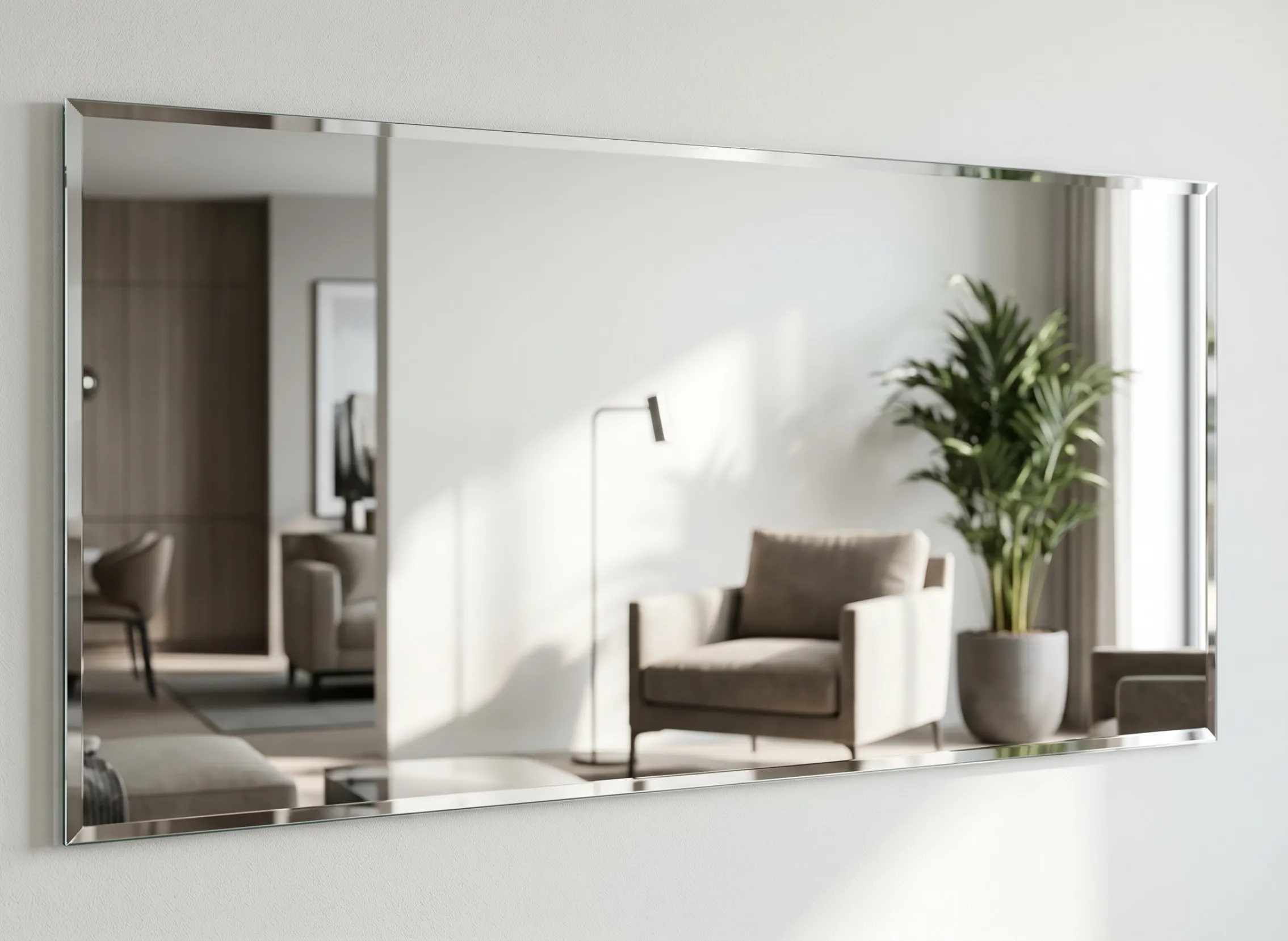 Ultra-clear low-iron custom cut wall mirror for high-definition clarity