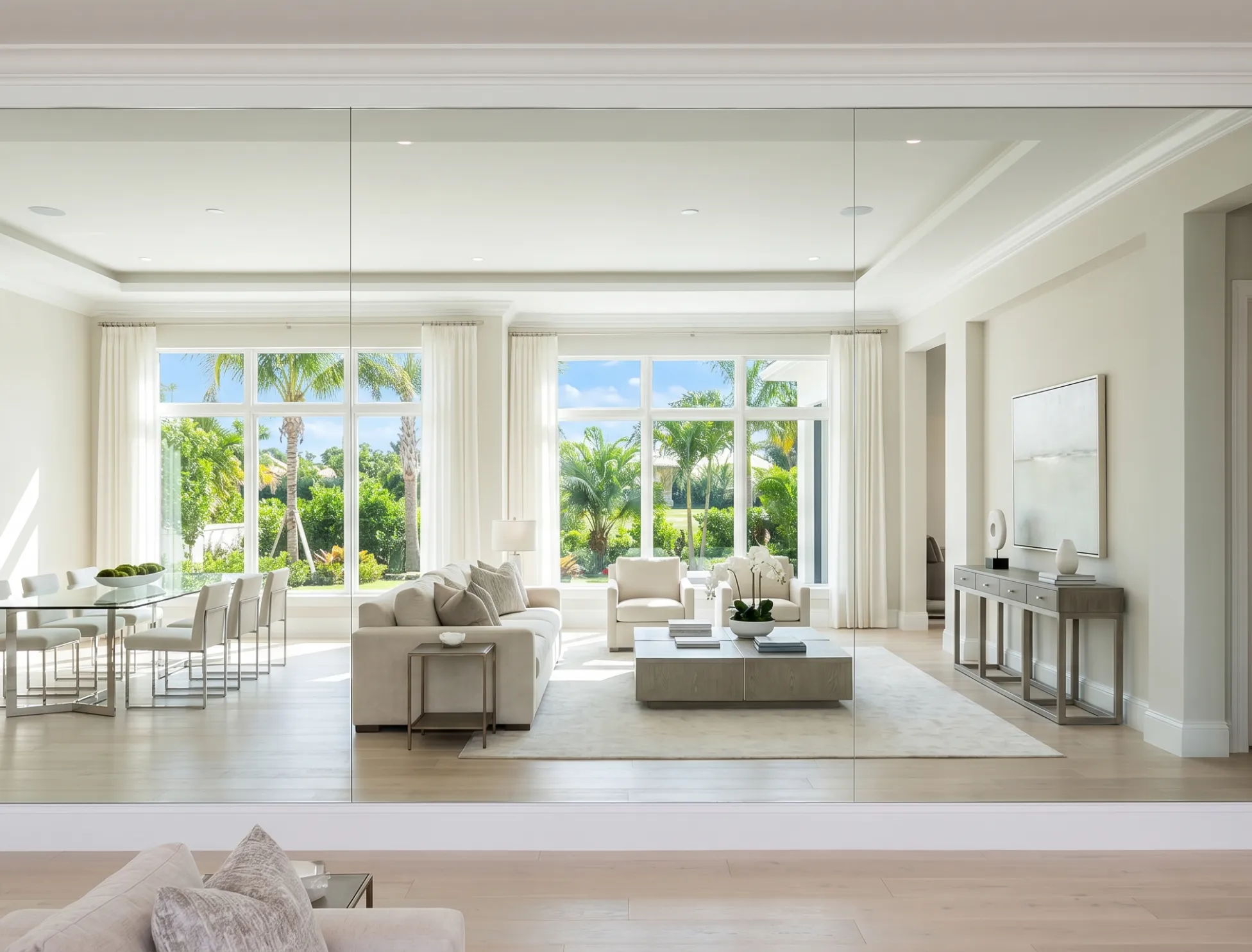 High-quality custom wall mirrors near me providing maximum light and room coverage