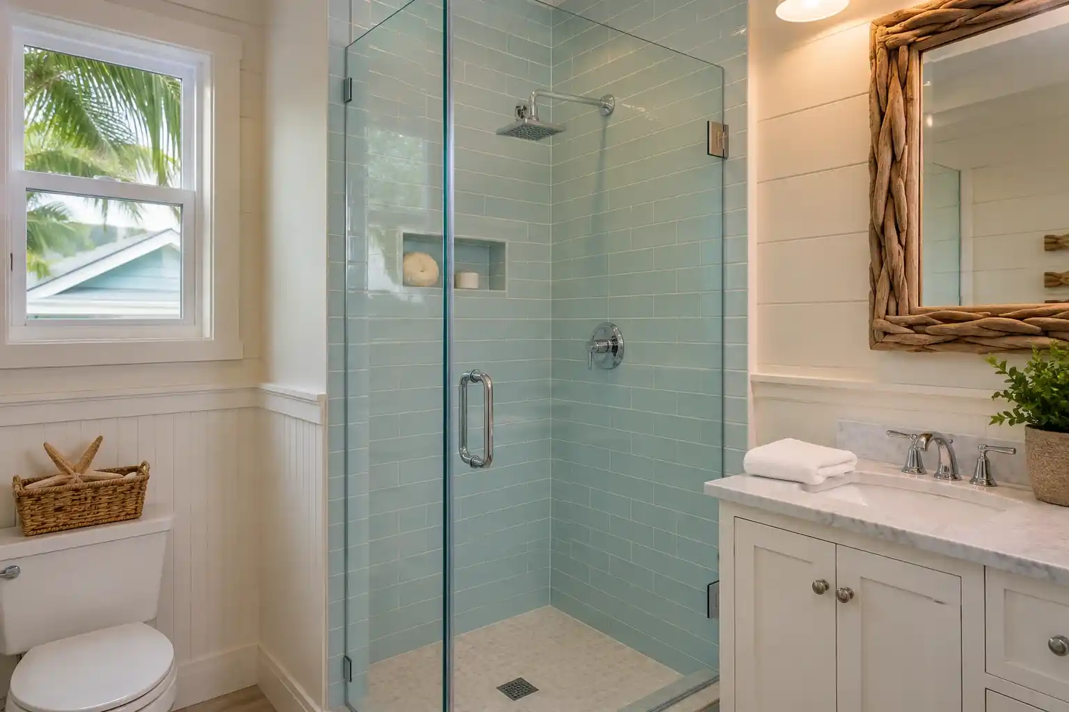 Fort Myers Beach Shower Doors for Cottage Bathrooms