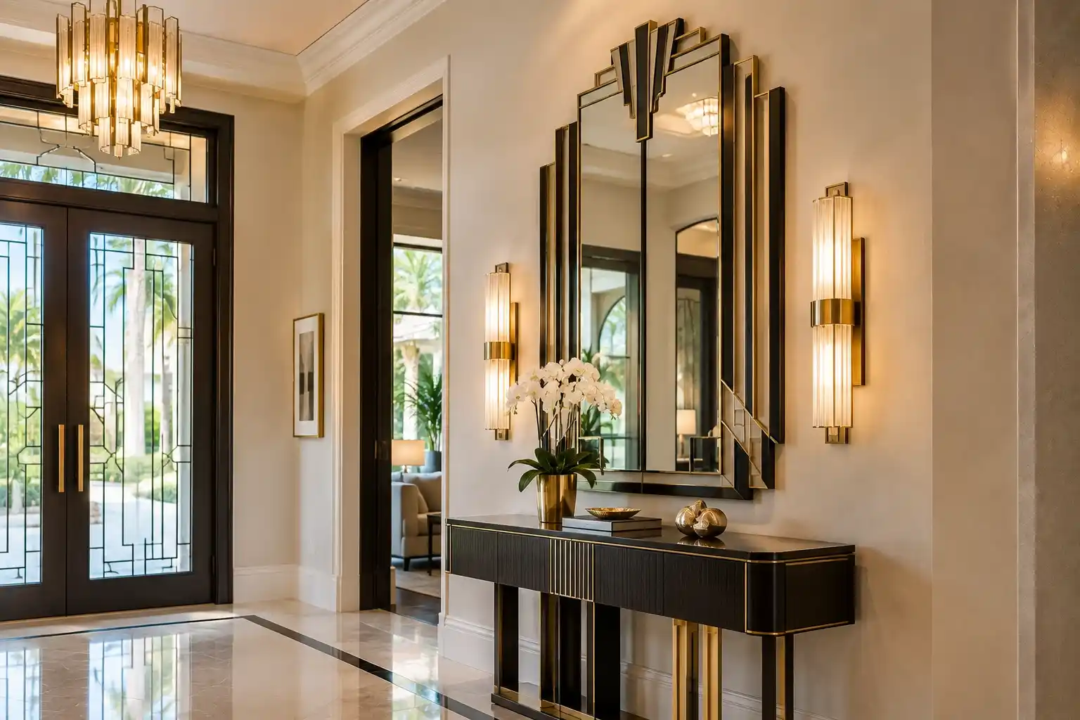 Art Deco Mirrors in Naples: Bringing Geometric Luxury to the Foyer