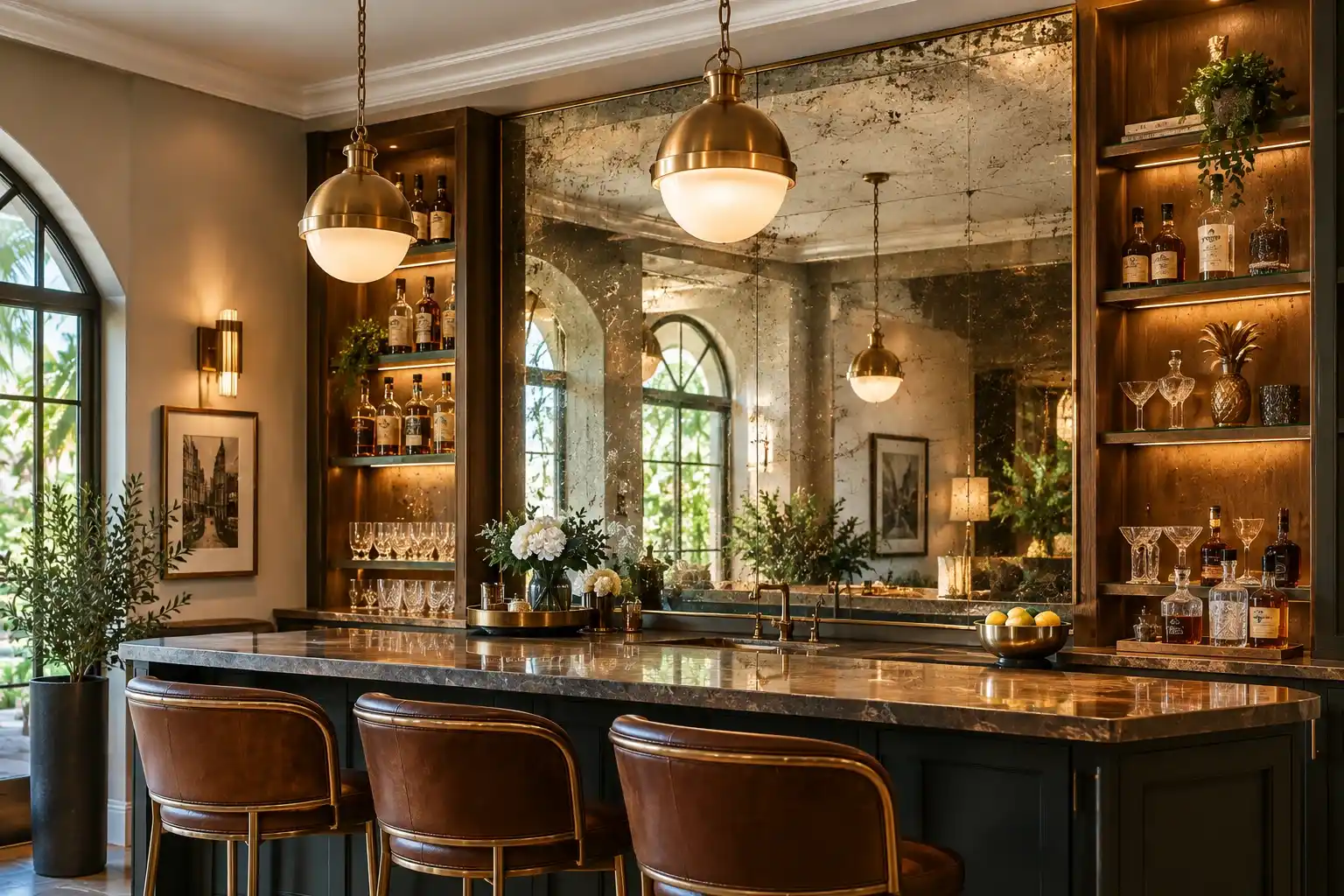 The Antique Bar Mirror Trend: Retro Glamour for Your Home Bar