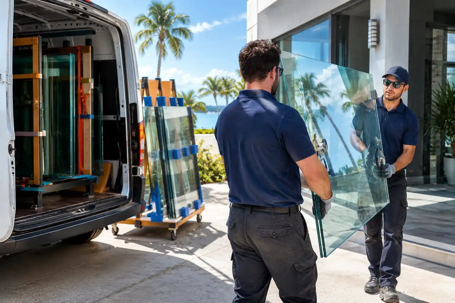 Why a Naples Glass Company Beats Commercial Courier Shipping for Custom Glass