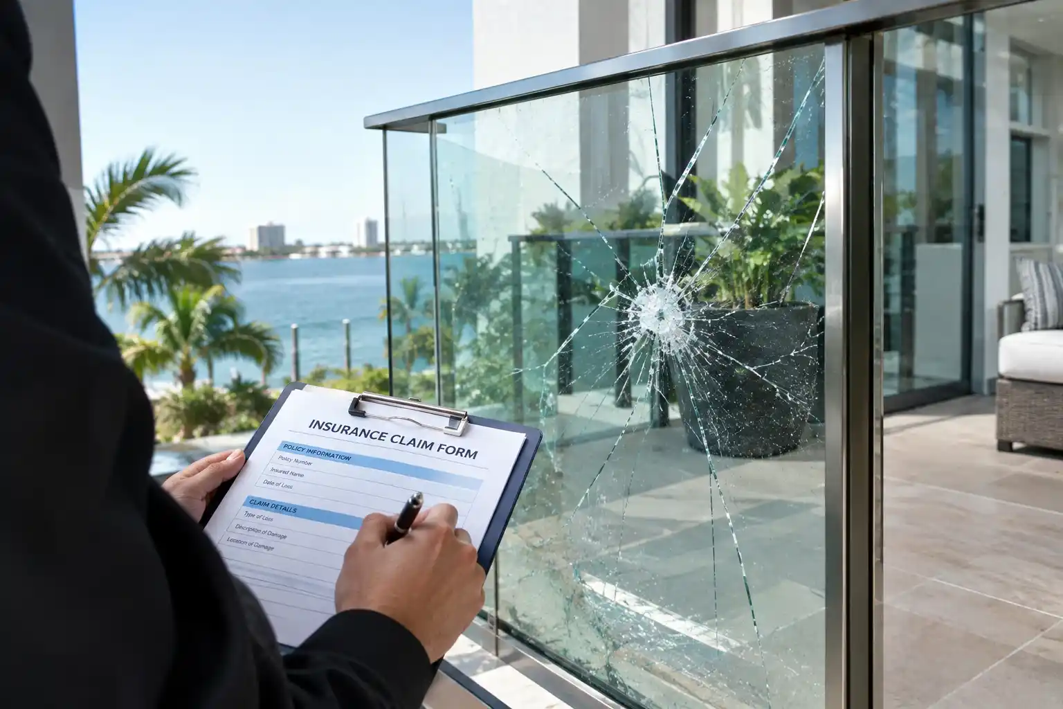 Does Insurance Cover Custom Glass Feature Damage in Naples, Florida?
