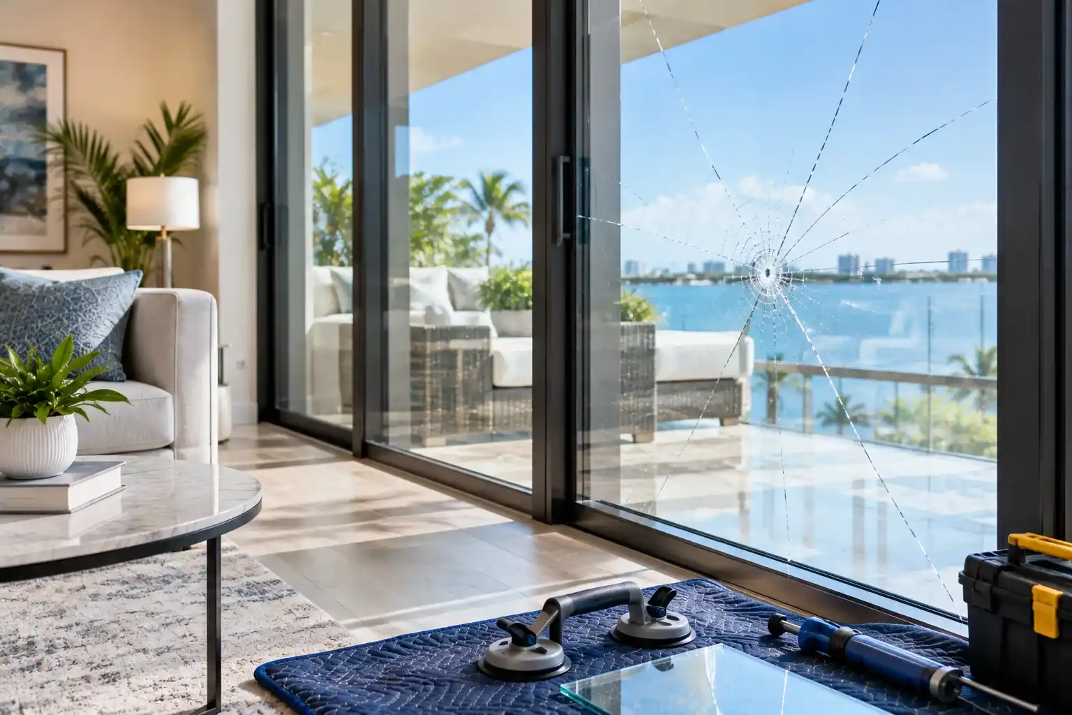 Real Marco Island Glass Repair Case Study and Cost Breakdown