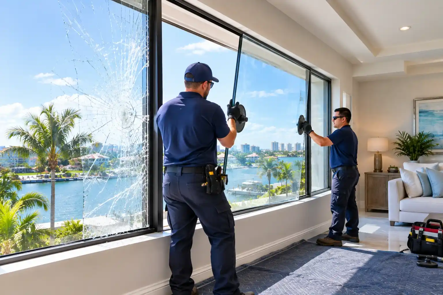 Emergency Glass Repair in Naples: What to Expect When You Call