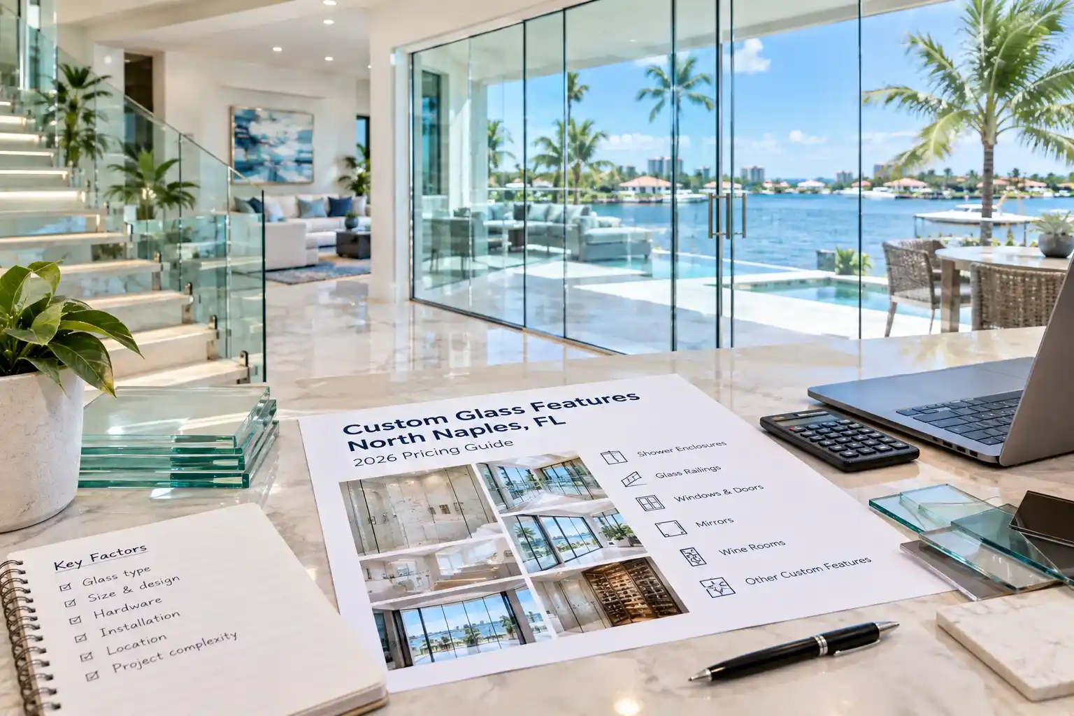 Custom Glass Feature Cost in North Naples, FL: The 2026 Pricing Guide