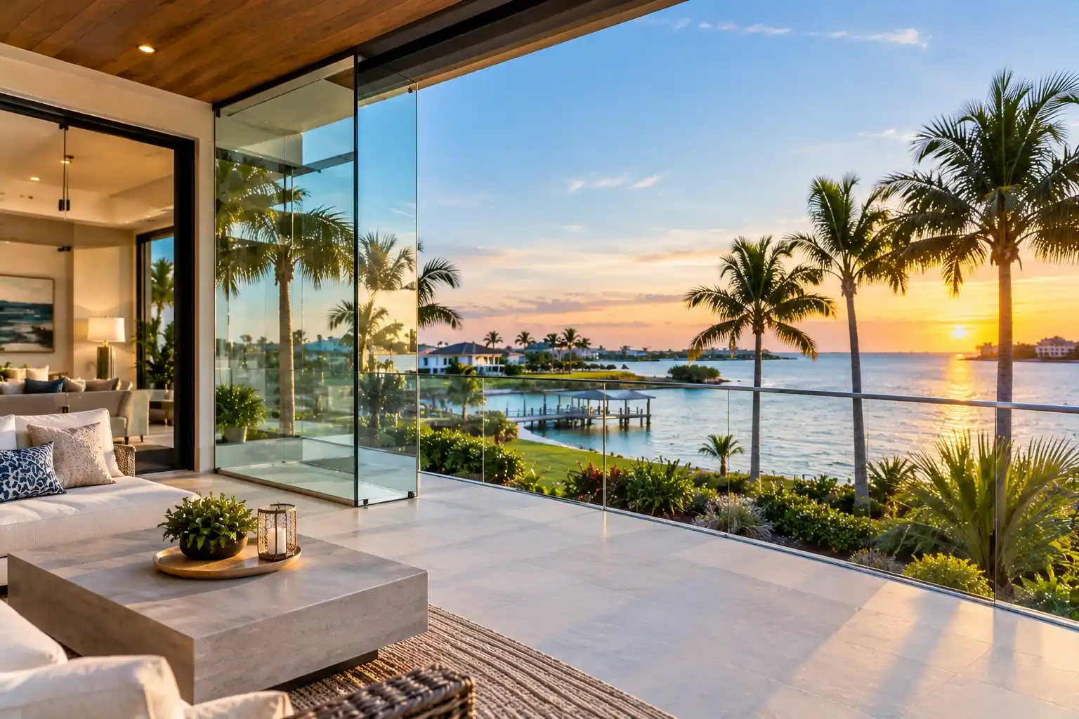 Custom Glass Features for Naples Park, Vanderbilt Beach Homes in North Naples