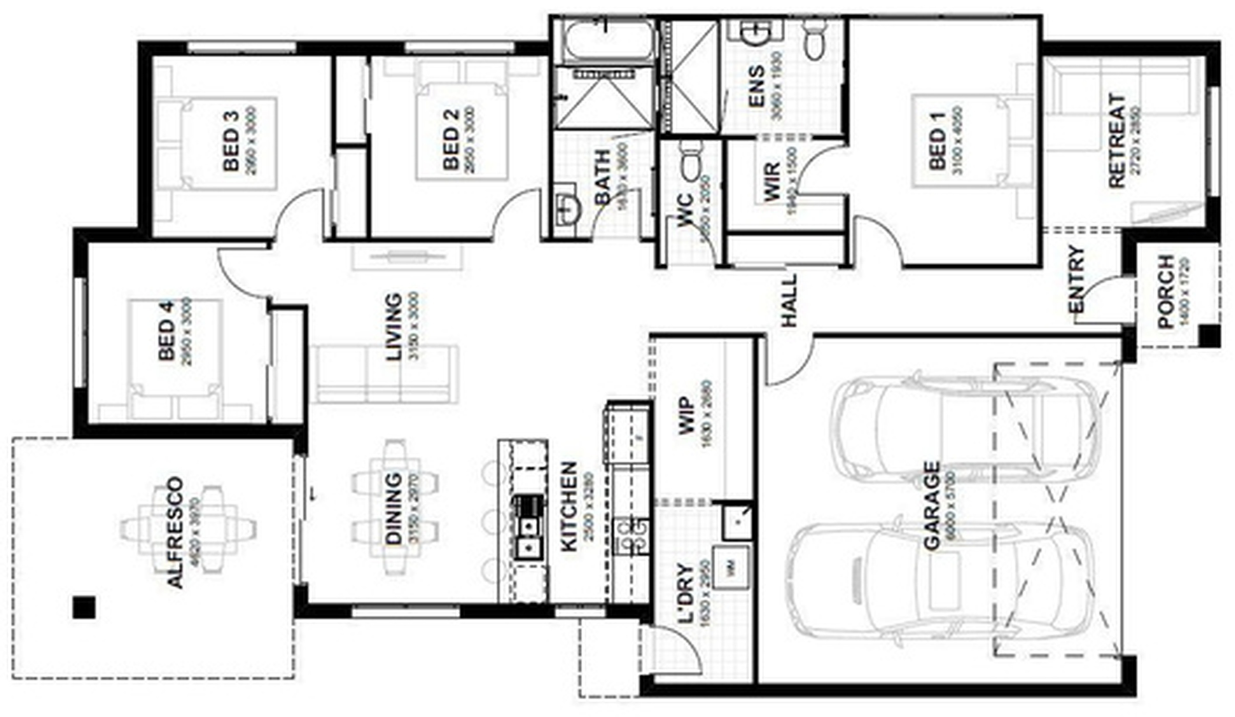 Riverstone Springs four-bedroom floor plan