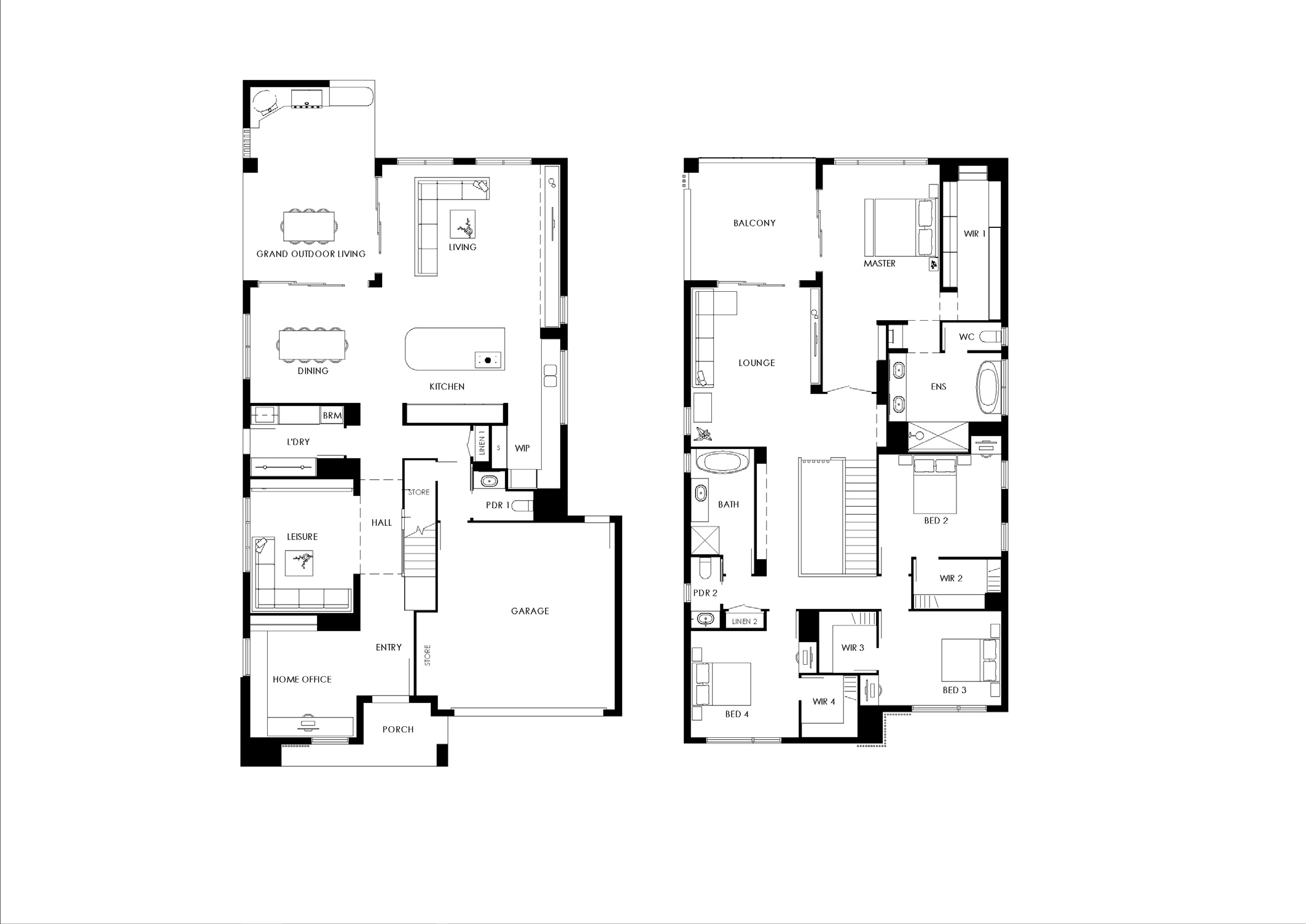 Floor plan for The Hartley 41 display home in White Rock