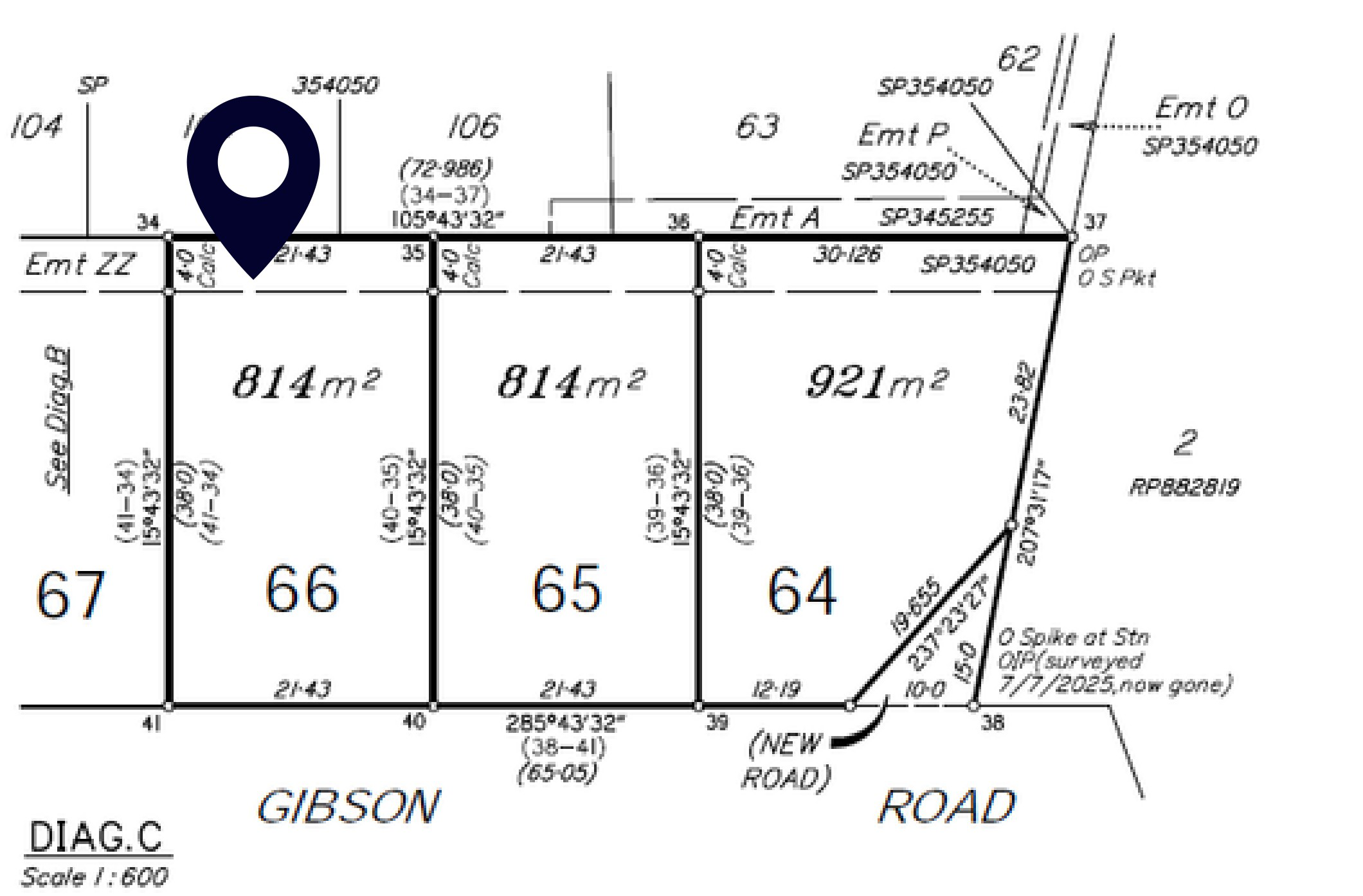 Lot 66 Rosenthal Heights location plan at Sovereign Downs