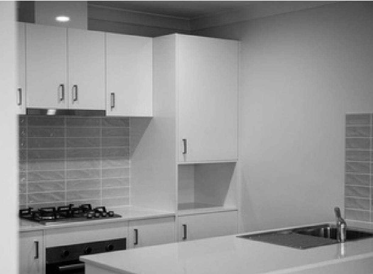 Representative kitchen interior for the Oakview Heights dual-key package