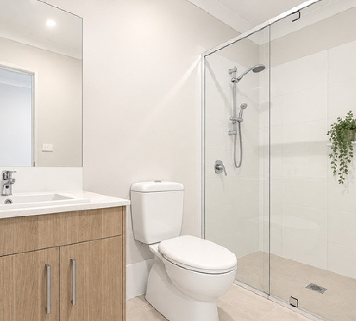 Representative bathroom interior for the Mt Falcon Estate dual-key package
