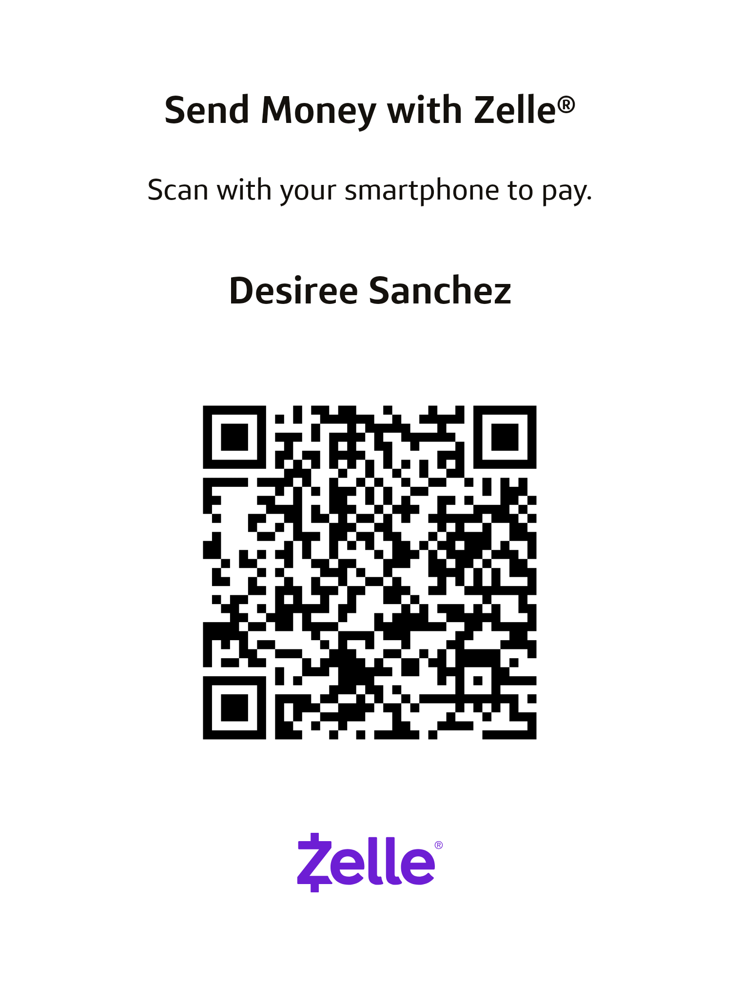 Zelle QR code