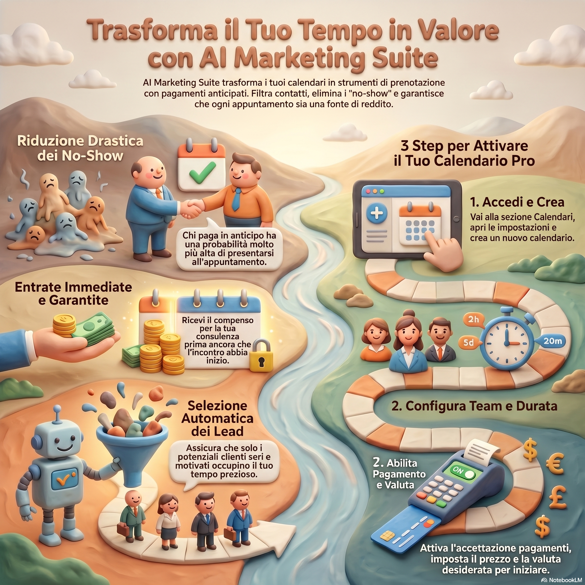 Infografica Pagamenti anticipati con AI Marketing Suite