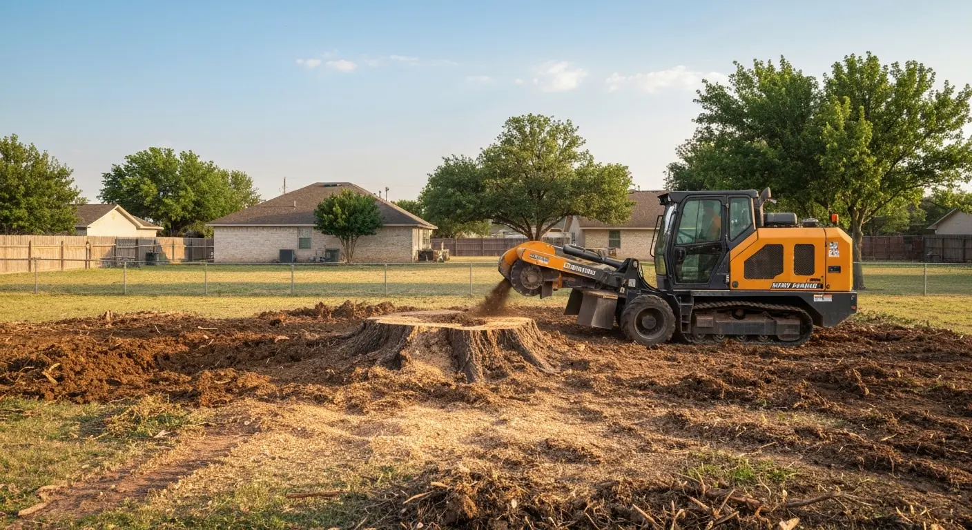 Stump grinding service