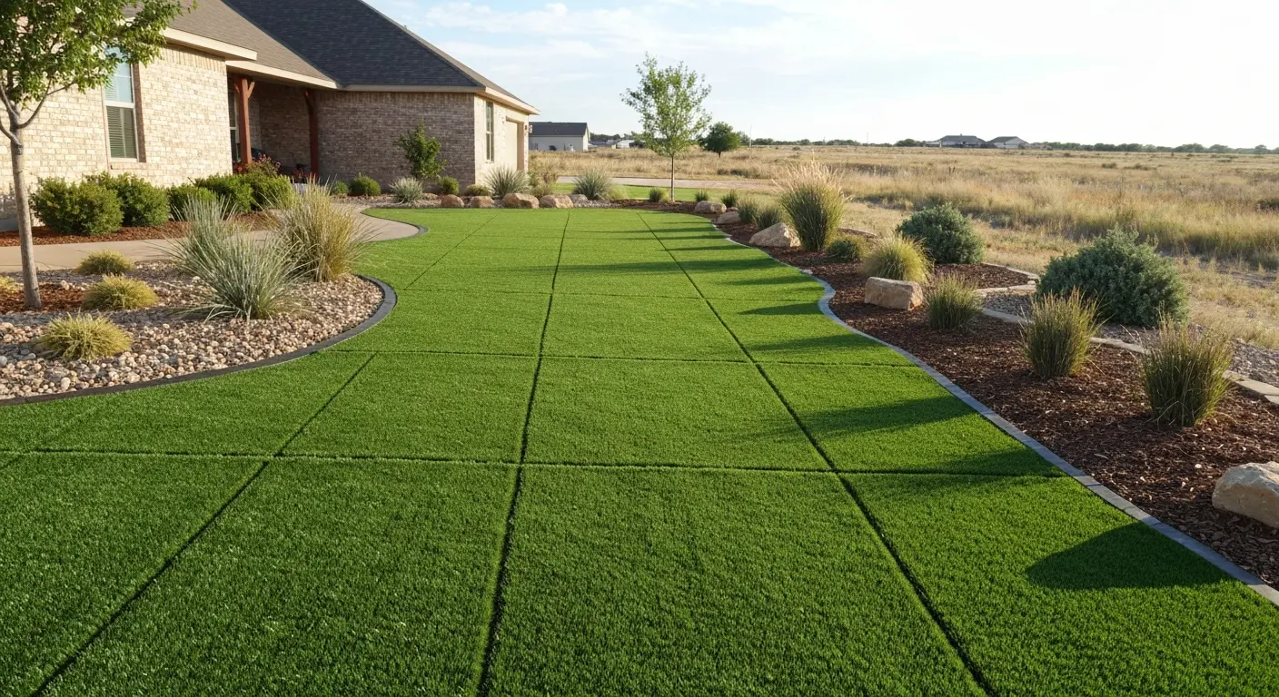 Xeriscaping with artificial turf