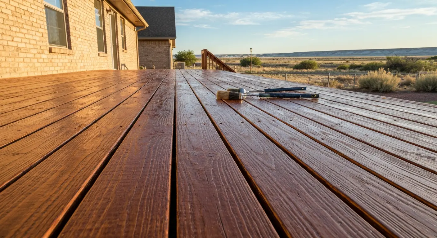 Deck staining and sealing project