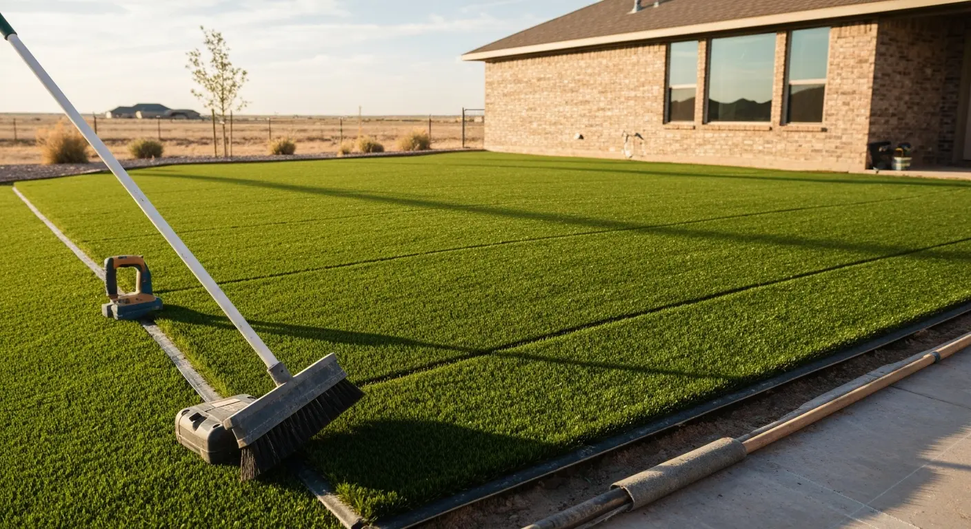 Artificial turf installation