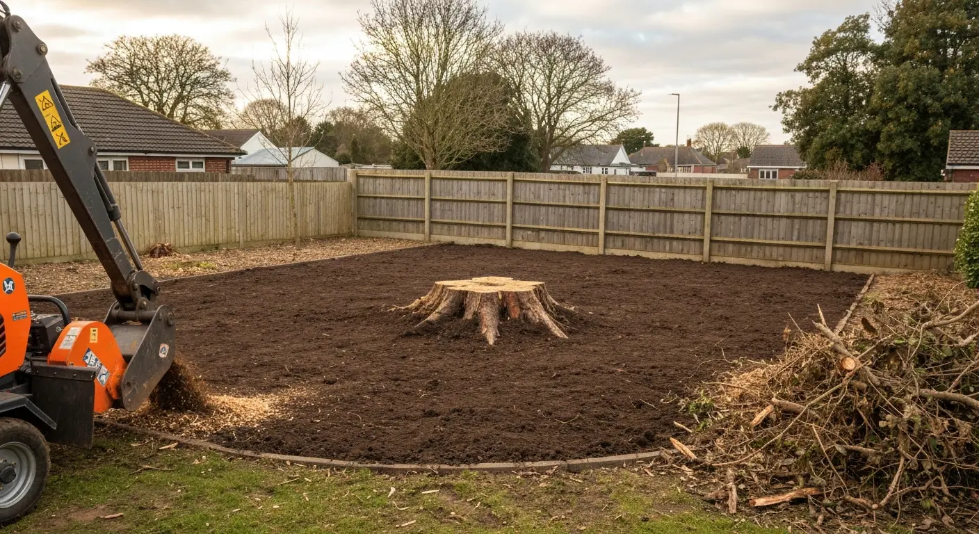 Stump grinding and removal