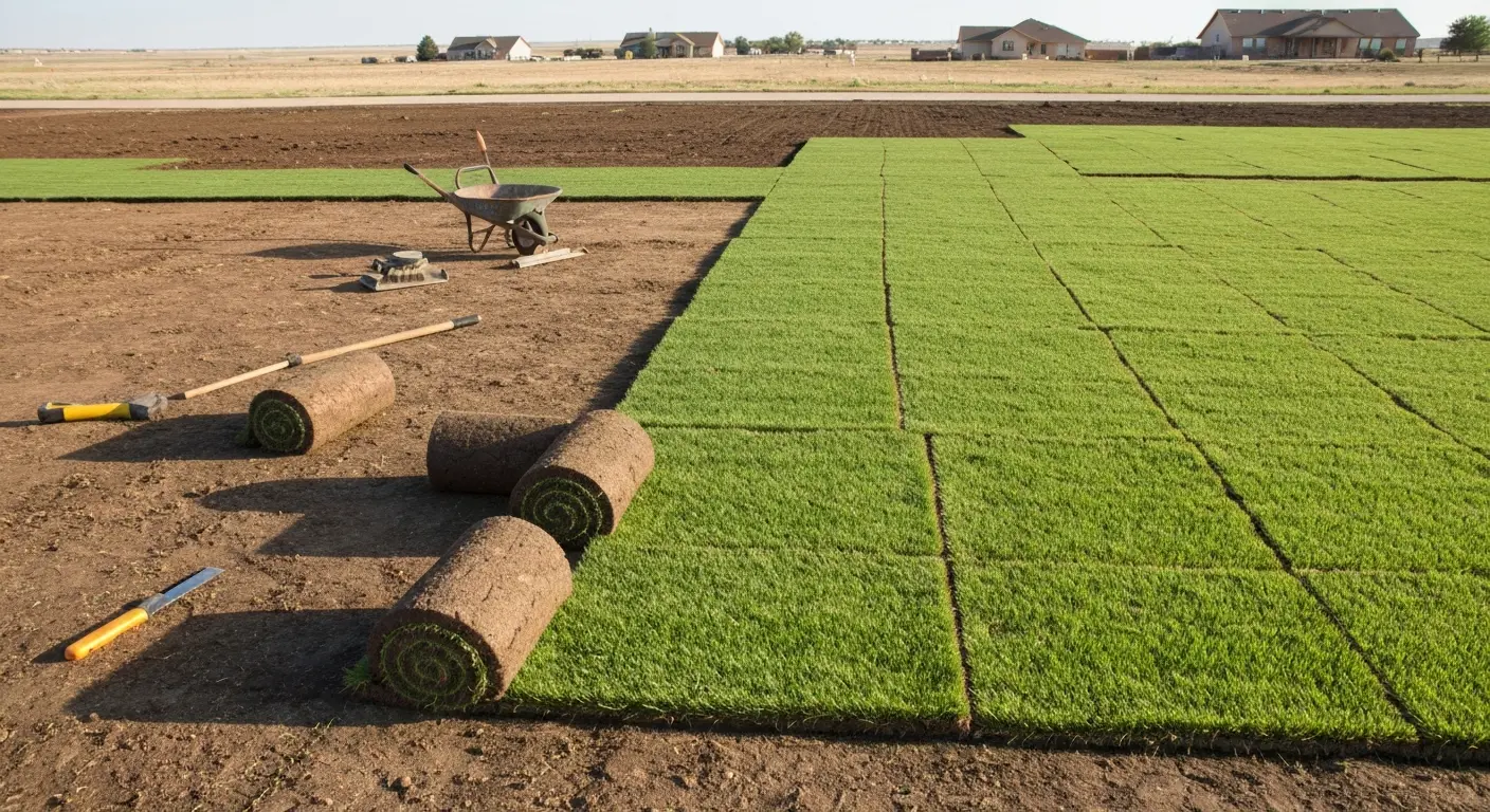 Sod installation project
