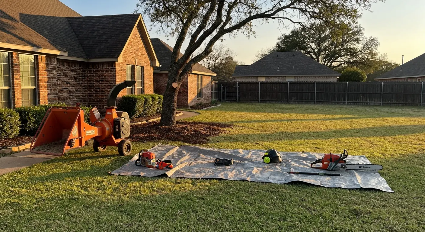 Tree removal near Weeks Park Wichita Falls