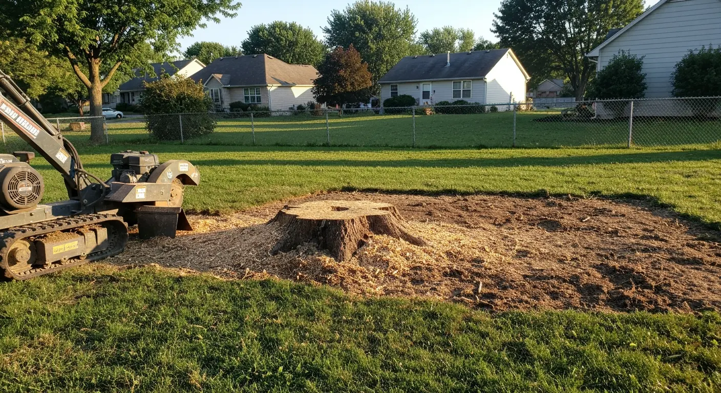 Stump grinding service